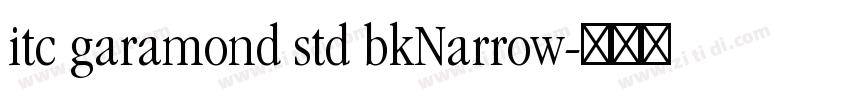 itc garamond std bkNarrow字体转换